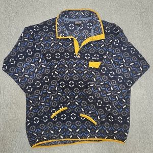 Patagonia Synchilla Blue Aztec Fleece Pullover size Large